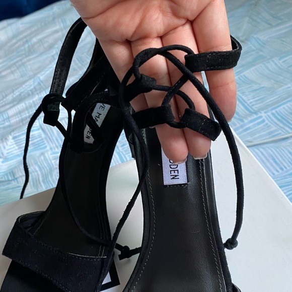 Steve Madden Sandal Heels Suede Lace Up - Picture 5 of 8